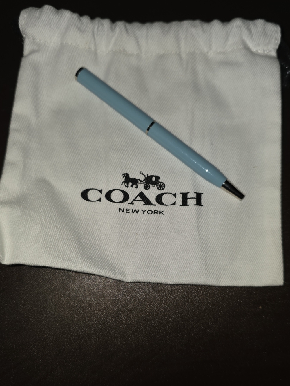 Coach New Blue Ink Pen With Dusty